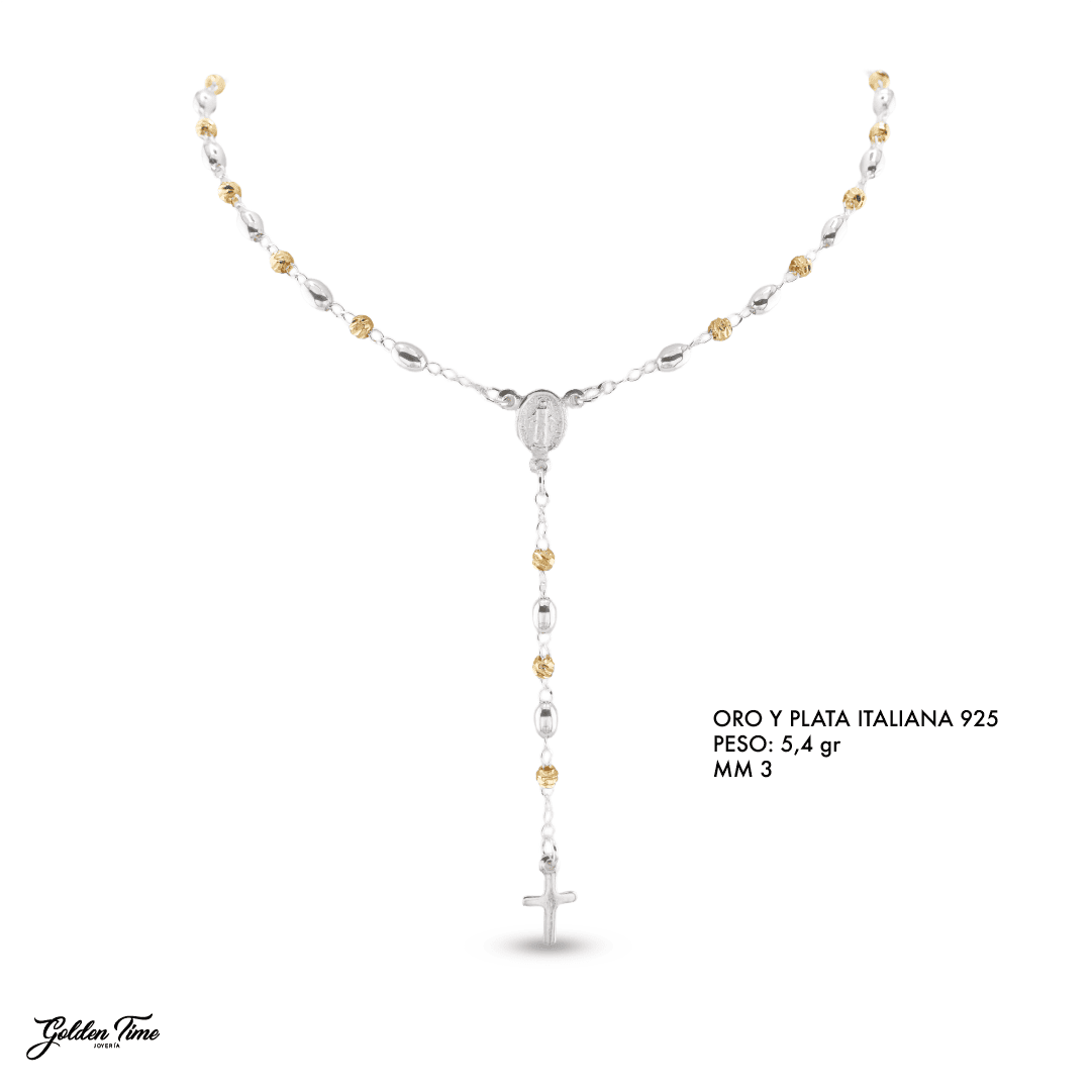 CAMANDULA ORO Y PLATA