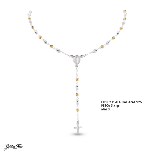 CAMANDULA ORO Y PLATA