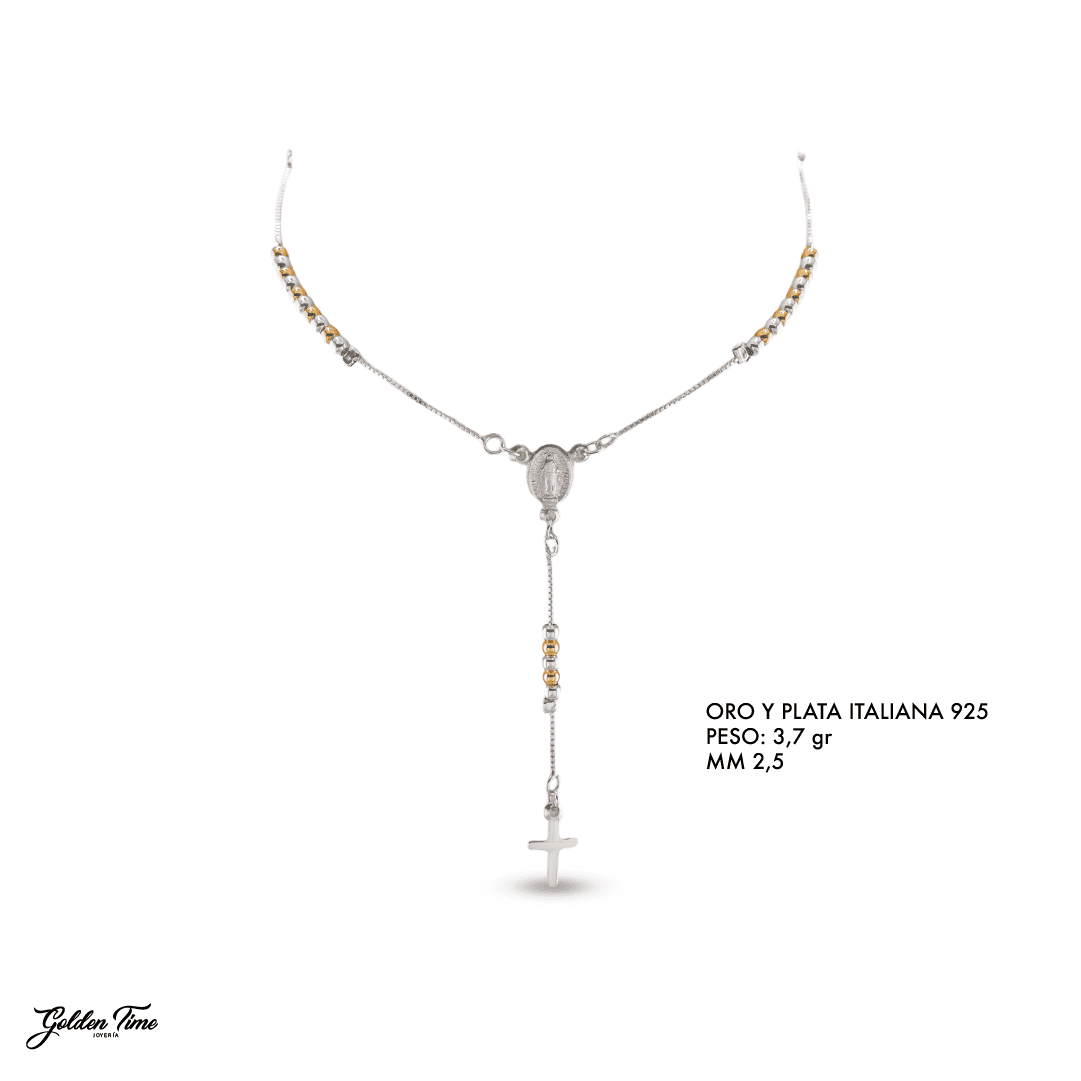 CAMANDULA ORO Y PLATA