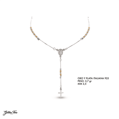 CAMANDULA ORO Y PLATA