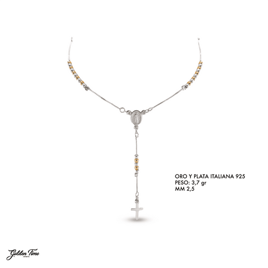 CAMANDULA ORO Y PLATA