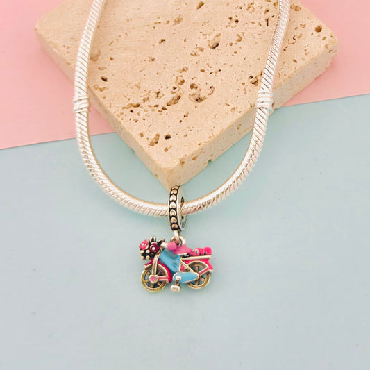 CHARM BICICLETA CON FLORES