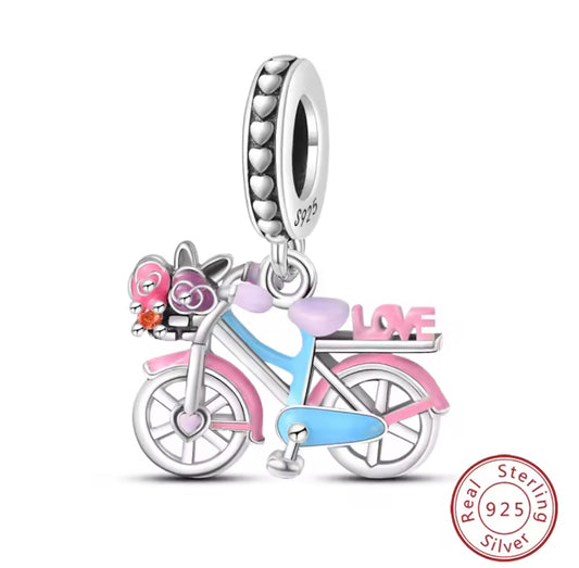 CHARM BICICLETA CON FLORES