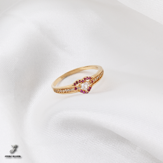 ANILLO CORAZÓN ENTRELACADO