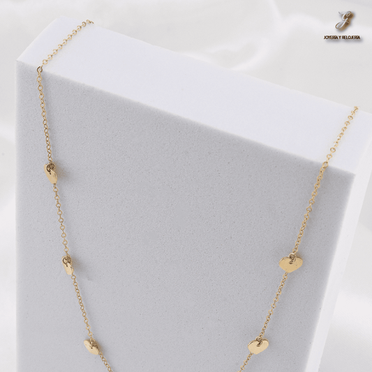 CADENA ESENCIAL CORAZONES ROLO