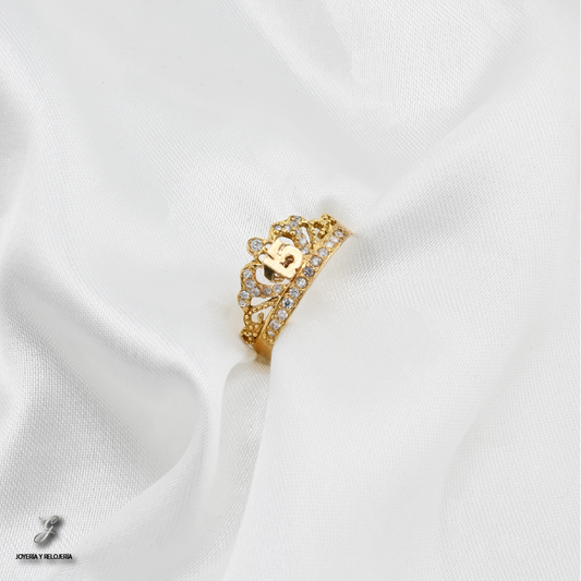 ANILLO 15 AÑOS CORONA DE REINA