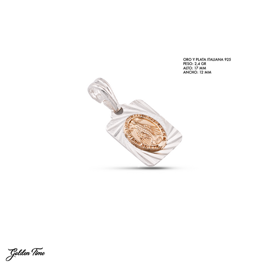 DIJE MILAGROSA PLACA LUZ