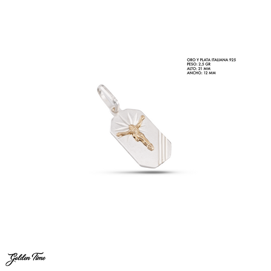 DIJE CRISTO RECTANGULAR