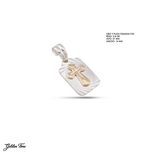 DIJE CRUZ RECTANGULAR