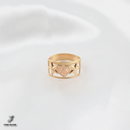 ANILLO QUINCEAÑERA CORAZÓN ESTELAR