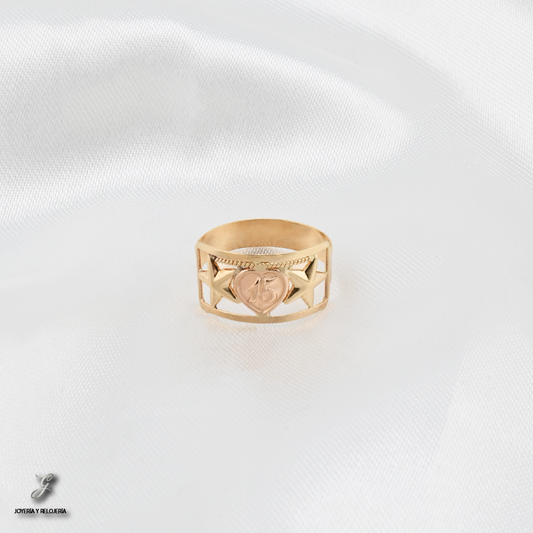ANILLO QUINCEAÑERA CORAZÓN ESTELAR
