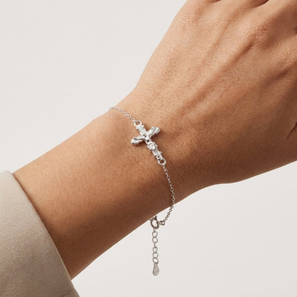 PULSERA CRUZ FINA
