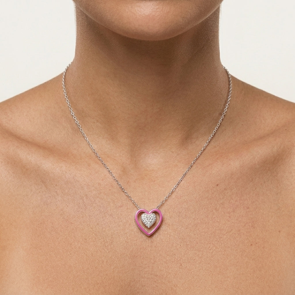 CADENA CORAZÓN AURA
