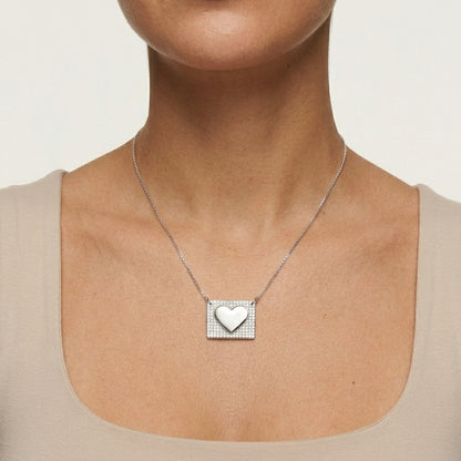 CADENA SECRETOS CORAZÓN PAVE